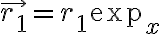 \vec{r_1}=r_1\e_x