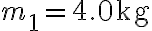 m_1=4.0~\textrm{kg}