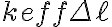 k_\textrm{eff} \Delta \ell